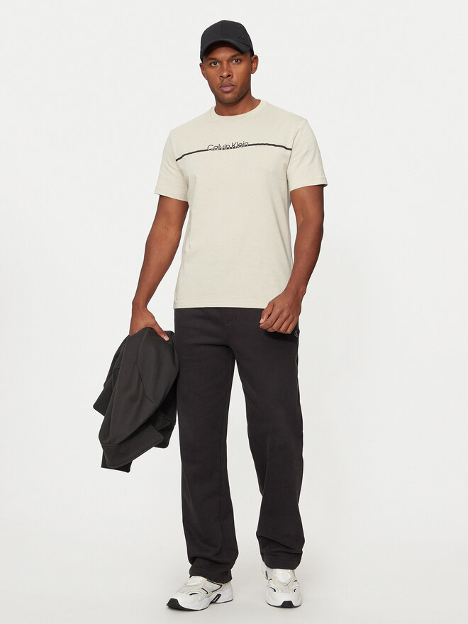 Calvin Klein Calvin Klein Camiseta K10K113802 Beis Regular Fit