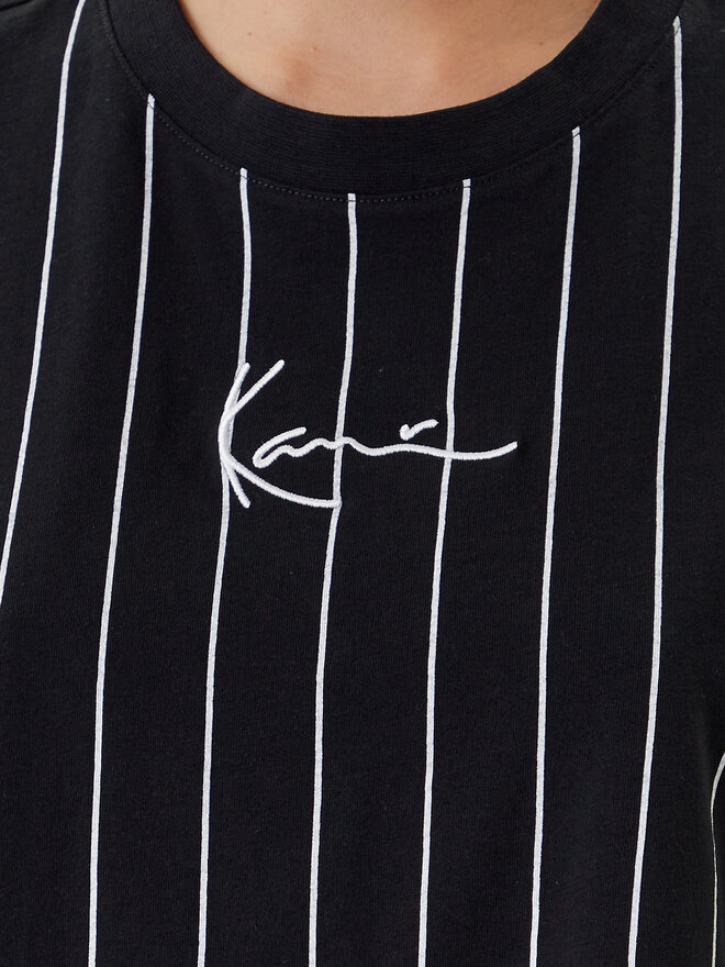 Karl Kani Karl Kani Camiseta Small Signature Essential Pinstripe 6137880 Negro Relaxed Fit