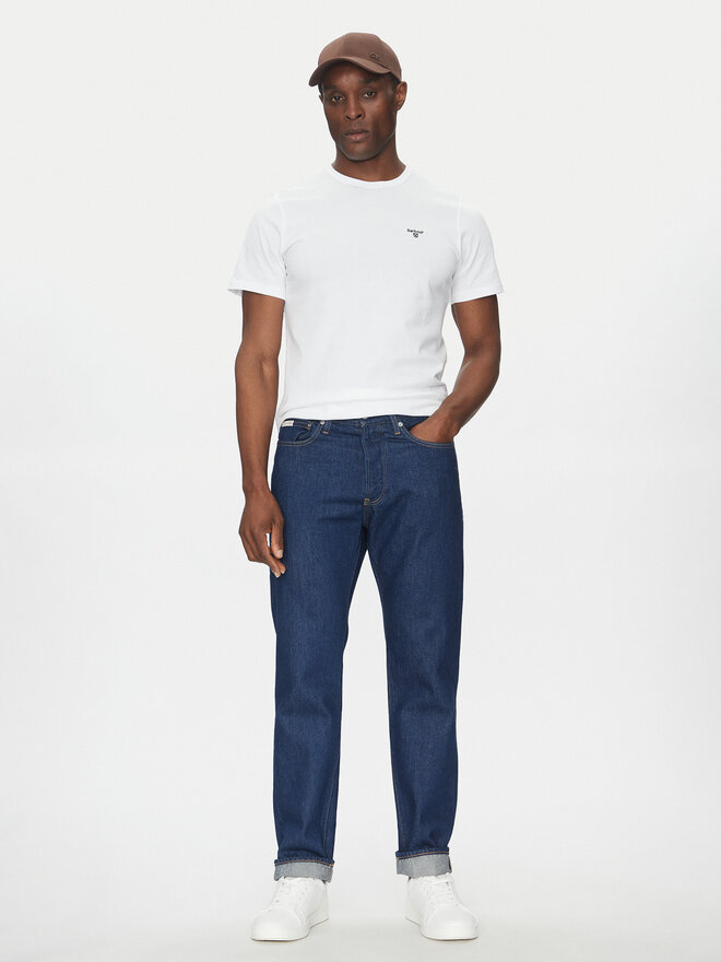 Barbour Barbour Marškinėliai Essential Sports MTS0331WH11 Balta Tailored Fit