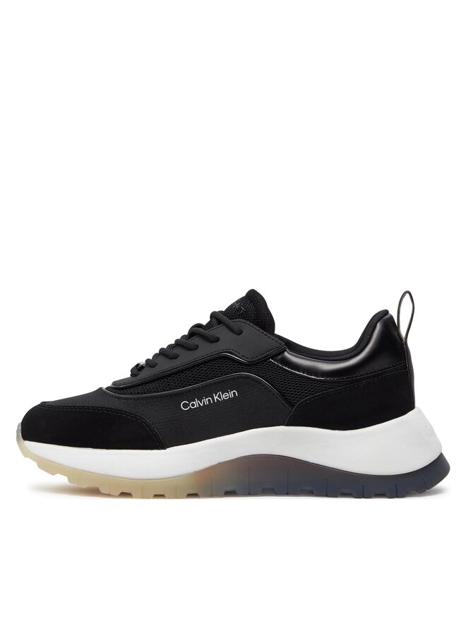 Calvin Klein Sneakersy Calvin Klein Runner Lace Up Mesh Mix HW0HW01905 Čierna