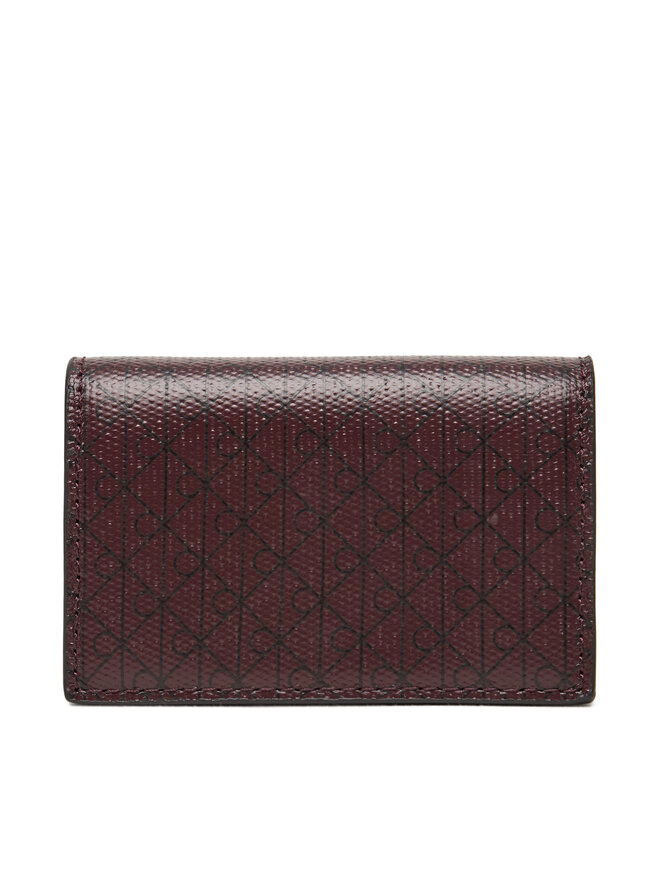 Calvin Klein Geldbörse Calvin Klein Emblem Aop Accordion Cardcase LV04F1083G Dunkelrot