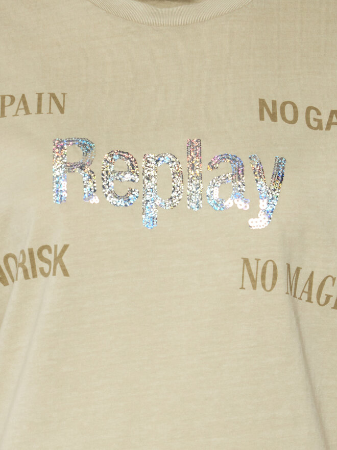 REPLAY REPLAY Camiseta W3072A.000.22658M Beis Regular Fit