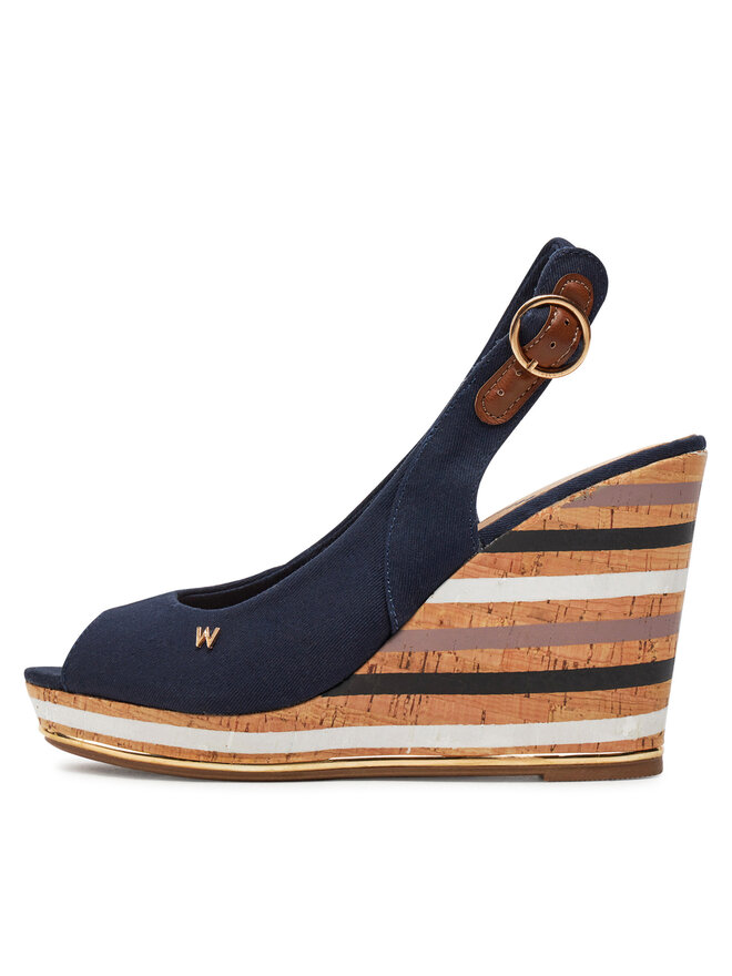 Wrangler Sandały Wrangler Raval Marina Women Wedge 20241057.29Y Granatowy