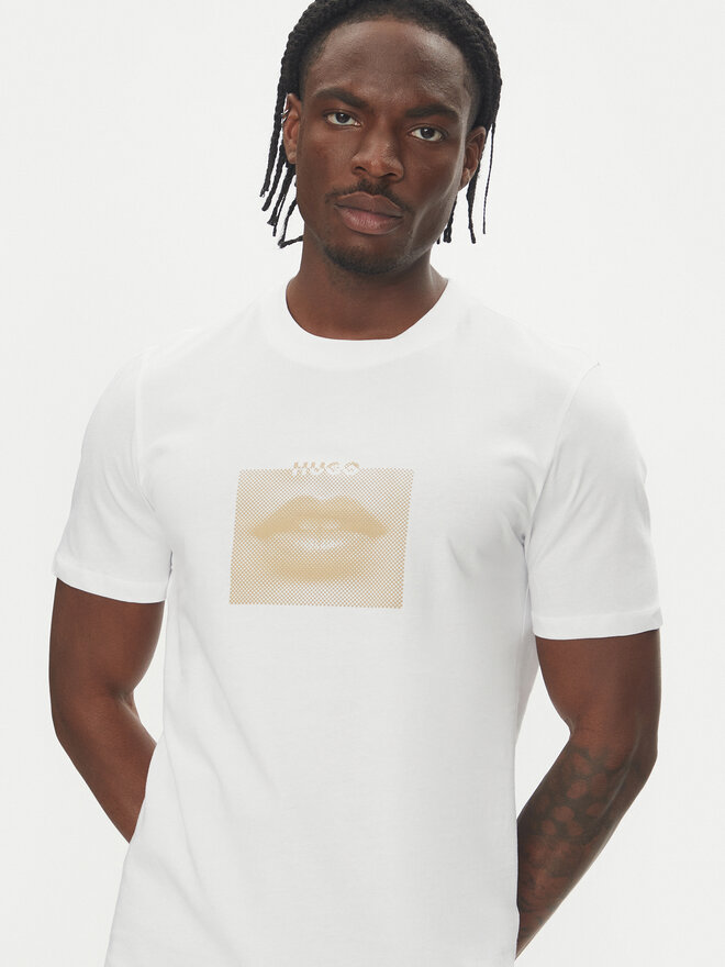 HUGO HUGO Camiseta Deterni 50544496 Blanco Regular Fit