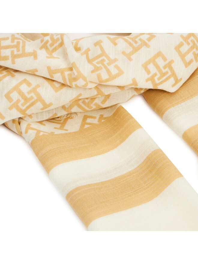 Tommy Hilfiger Šál Tommy Hilfiger Beach Summer Mono Scarf AW0AW16030 Béžová