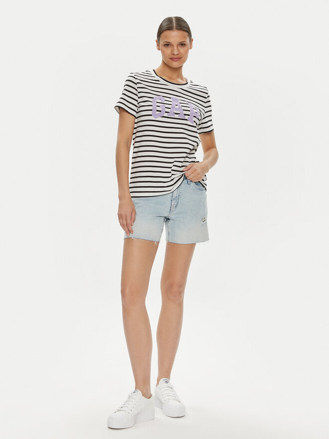 Gap Gap Marškinėliai 616788-01 Juoda Regular Fit