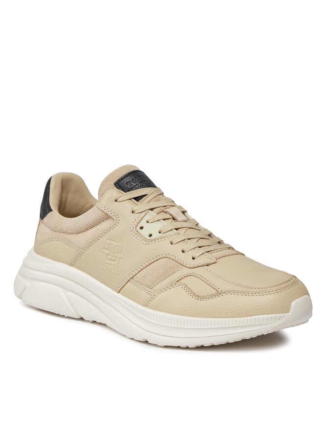 Tommy Hilfiger Сникърси Tommy Hilfiger Modern Runner Premium Lth FM0FM04879 Бежов