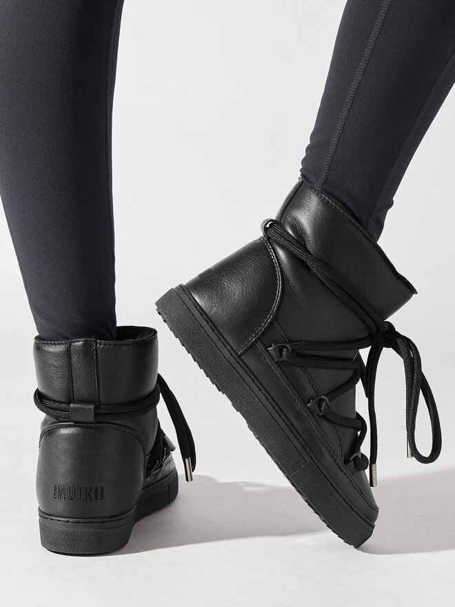 Inuikii Čizme za snijeg Inuikii Full Leather 75202-087 Crna