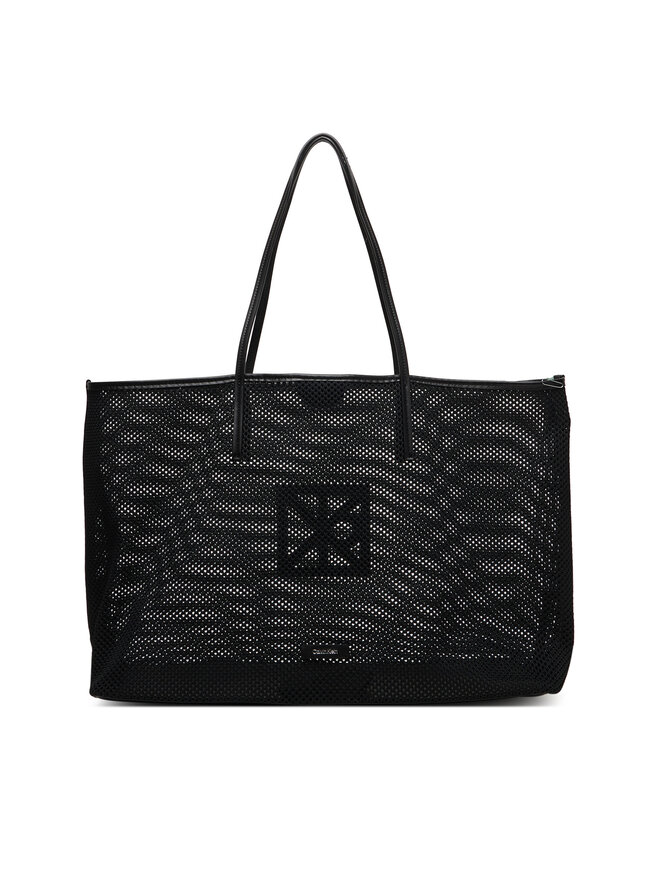 Calvin Klein Handtasche Calvin Klein Emblem Mesh Xl Tote LV04F3422G Schwarz