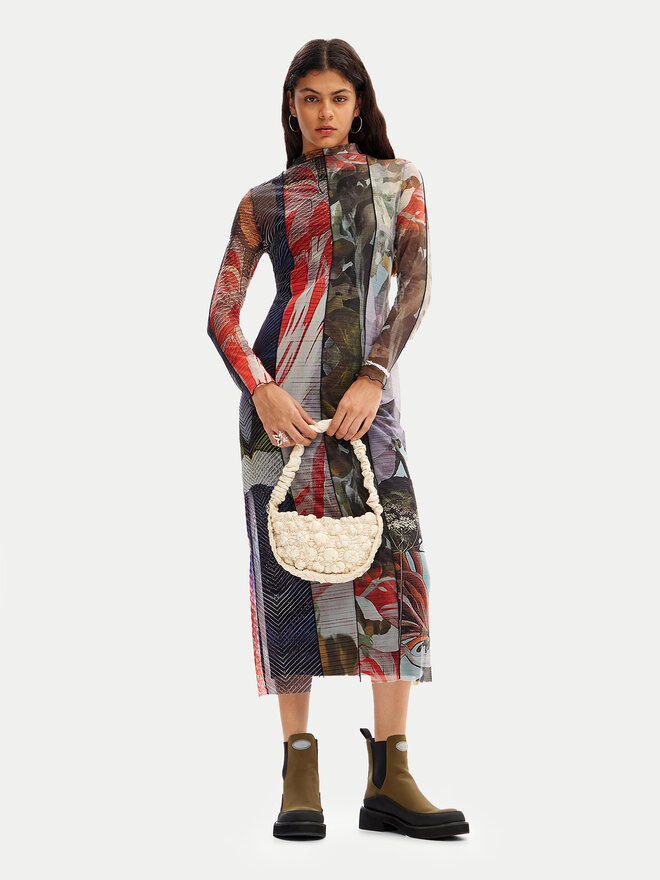 Desigual Ročna torba Desigual Flossy 24WAXA17 Écru