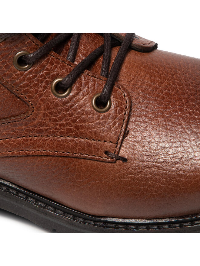 Tommy Hilfiger Zimski škornji Tommy Hilfiger Warm Corporate Mix Lace Boot FM0FM03774 Rjava