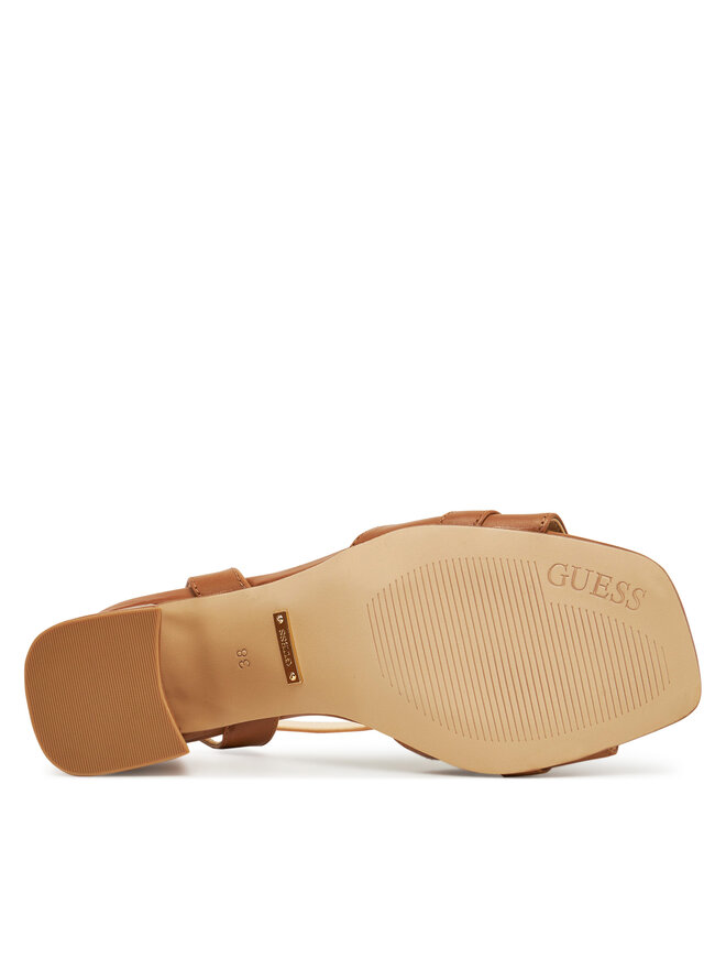Guess Sandały Guess FLJGRT LEA03 Brązowy