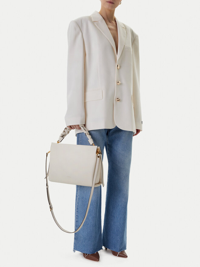 Coccinelle Bolso Coccinelle M250 Boheme Grana Double E1 M50 19 02 01 Écru