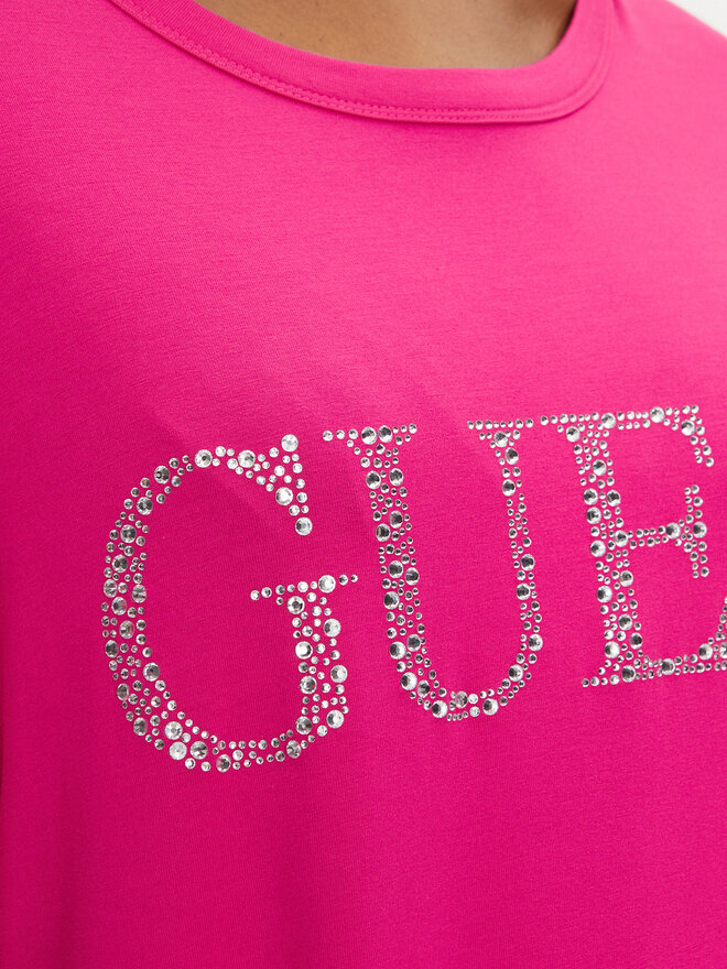 Guess Guess Marškinėliai E5GI07 K68D2 Rožinė Regular Fit