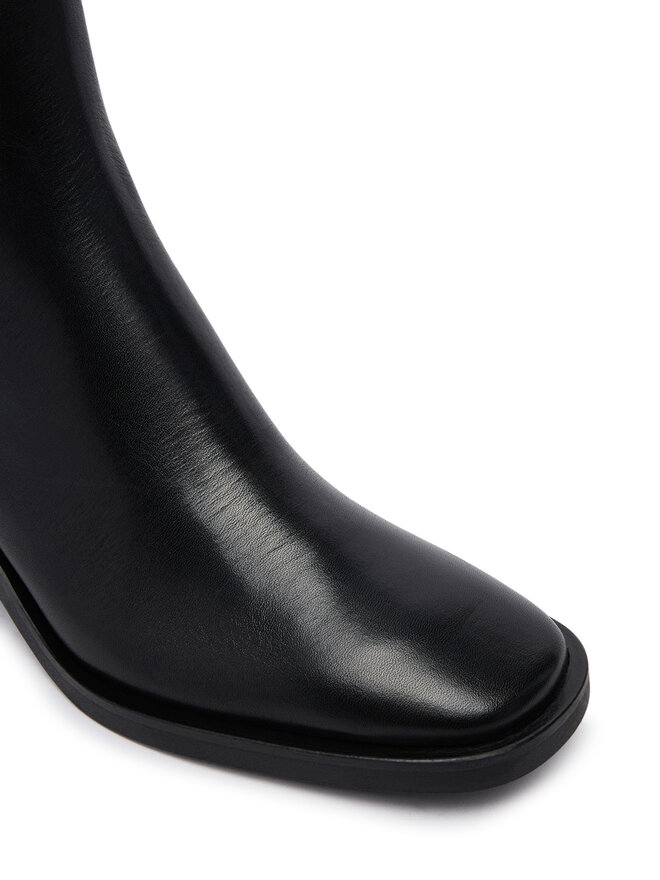 Calvin Klein Stiefeletten Calvin Klein Block Heel Ank Boot Lth HW0HW03220 Schwarz