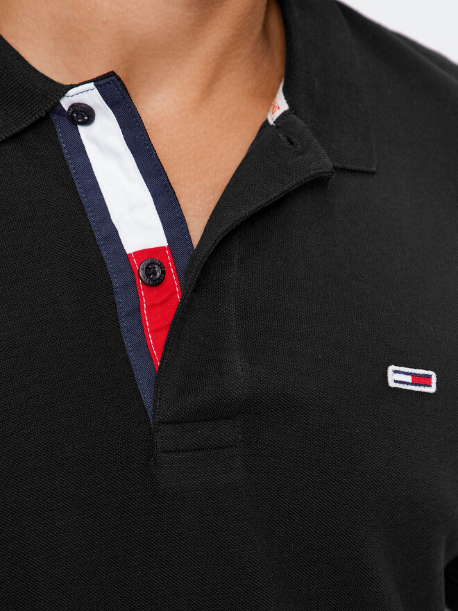 Tommy Jeans Tommy Jeans Polo marškinėliai DM0DM15370 Juoda Slim Fit