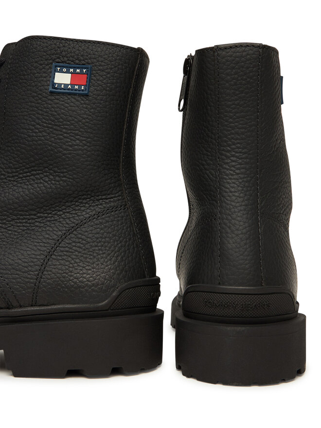 Tommy Jeans Schnürschuhe Tommy Jeans Tjm Lace Up Tumbled High EM0EM01631 Schwarz