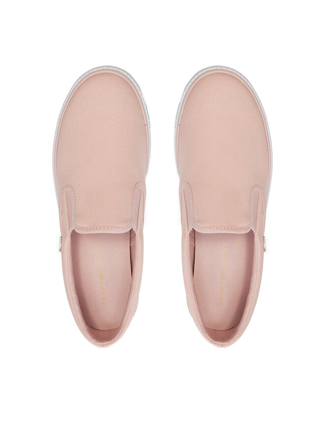 Tommy Hilfiger Sneakers aus Stoff Tommy Hilfiger Vulc Canvas Slip-On Sneaker FW0FW08065 Rosa