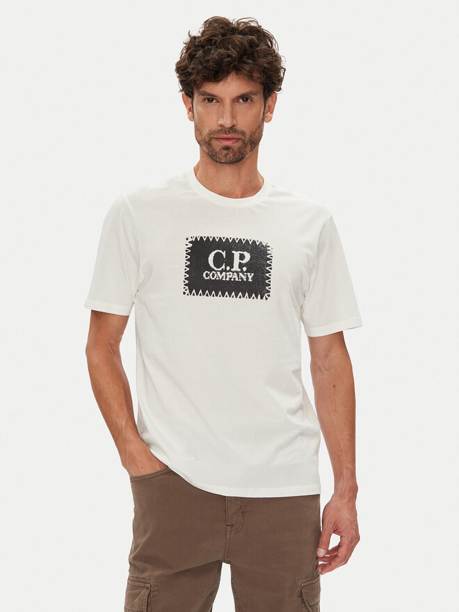 C.P. Company C.P. Company Camiseta RCCMTS723A005100W Écru Regular Fit