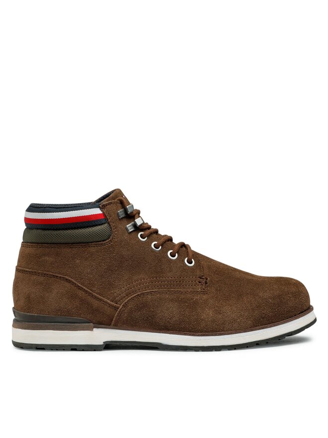Tommy Hilfiger Botines planos Tommy Hilfiger Outdoor Hilfiger Suede Boot FM0FM04200 Marrón