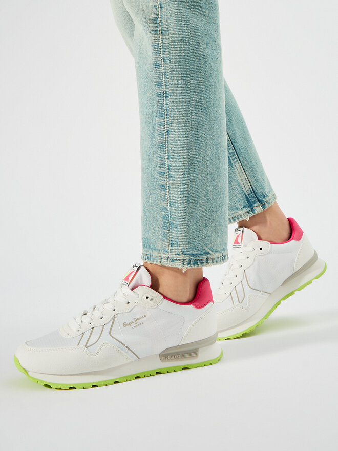 Pepe Jeans Sneakers Pepe Jeans Brit Neon W PLS40011 Weiß