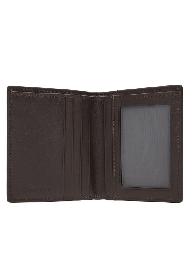 Calvin Klein Velká dámská peněženka Calvin Klein Coated Ns Slim Billfold LV04D1084G Hnědá