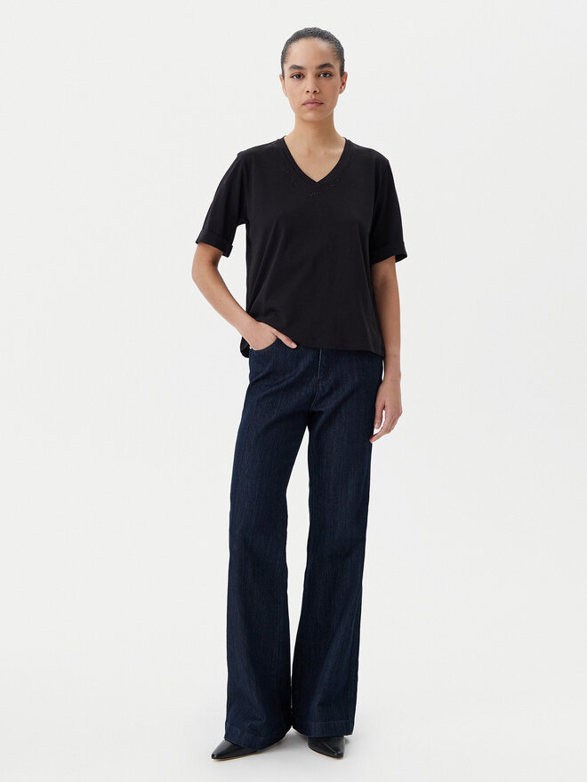 Liu Jo Sport Liu Jo Sport Marškinėliai TA5175 JS923 Juoda Regular Fit