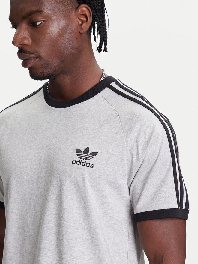 adidas adidas Marškinėliai adicolor Classics 3-Stripes JY1369 Pilka Slim Fit
