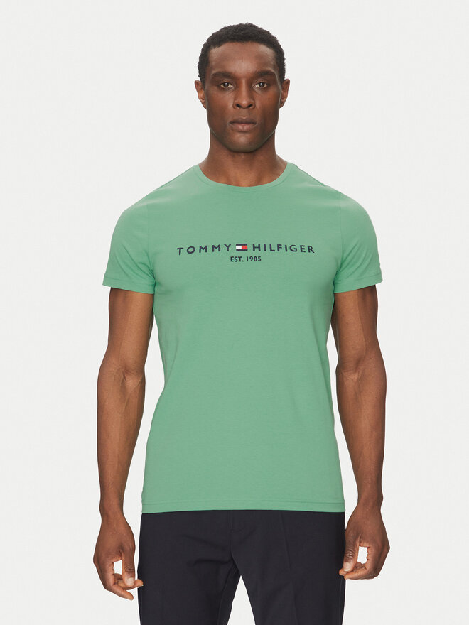Tommy Hilfiger Tommy Hilfiger Marškinėliai Logo MW0MW11797 Žalia Regular Fit