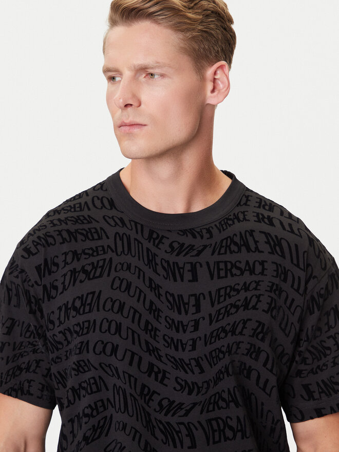 Versace Jeans Couture Versace Jeans Couture Camiseta 79GAH6R0 JS511 Negro Regular Fit