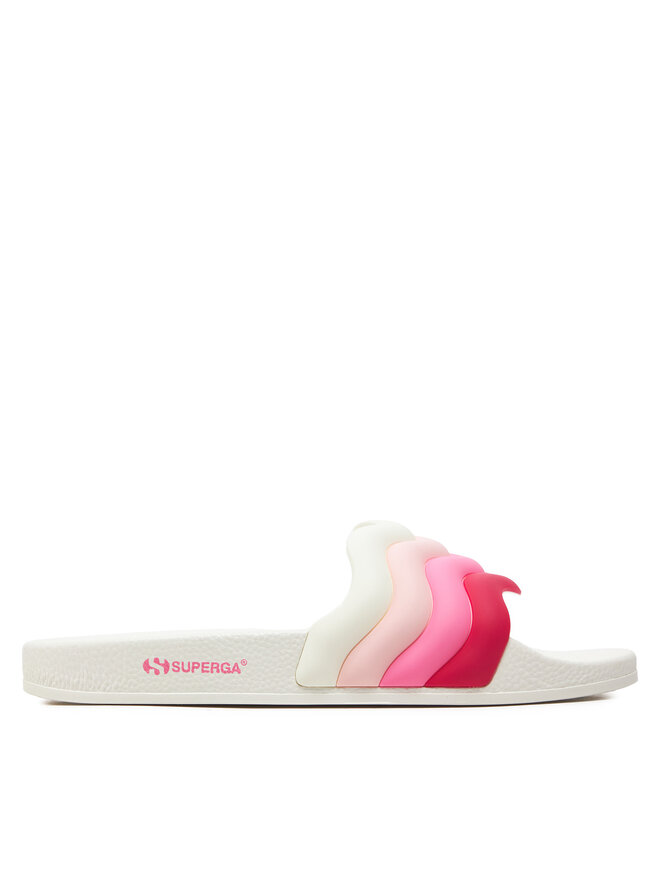 Pantoletten Superga Slides Curly Padded Strip 1908 S61277W WeiB eschuhe