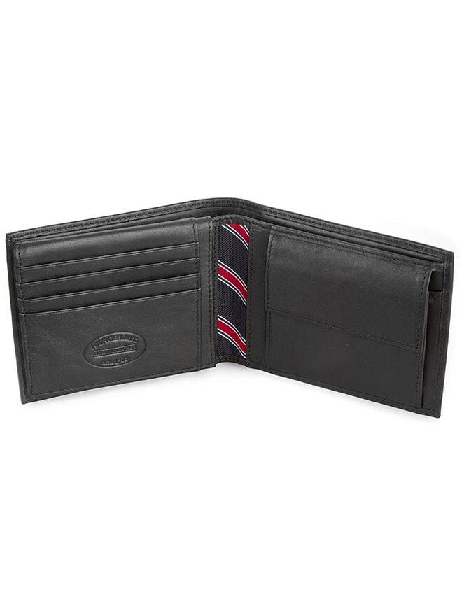 Tommy Hilfiger Portofel Mare pentru Bărbați Tommy Hilfiger Eton Cc Flap And Coin Pocket AM0AM00652 Negru
