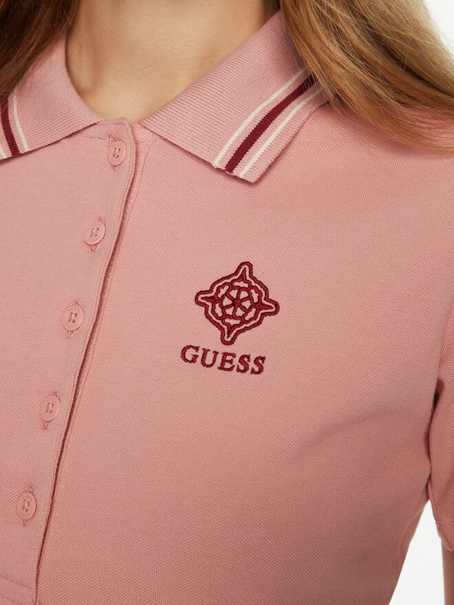 Guess Guess Поло V5RP02 KCOK1 Рожевий Regular Fit
