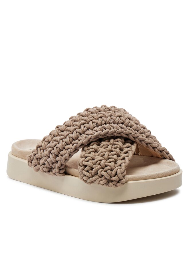 Inuikii Чехли Inuikii Woven 70104-105 Кафяв