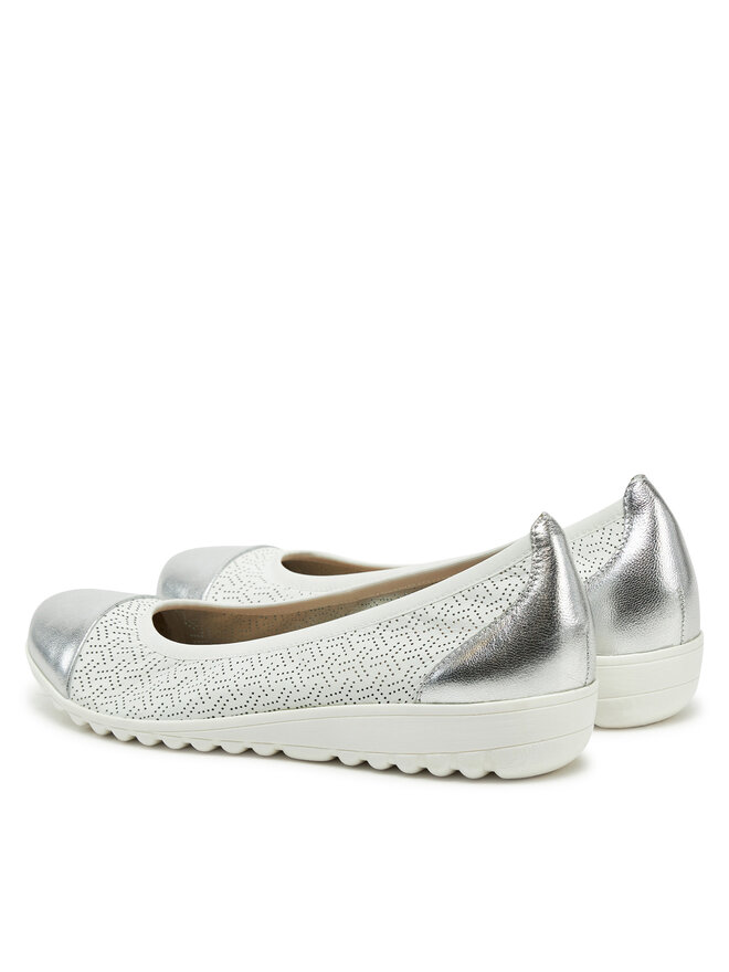 Caprice Women's Ballerina 9-22103-42 G Width Size: EU, White Comb