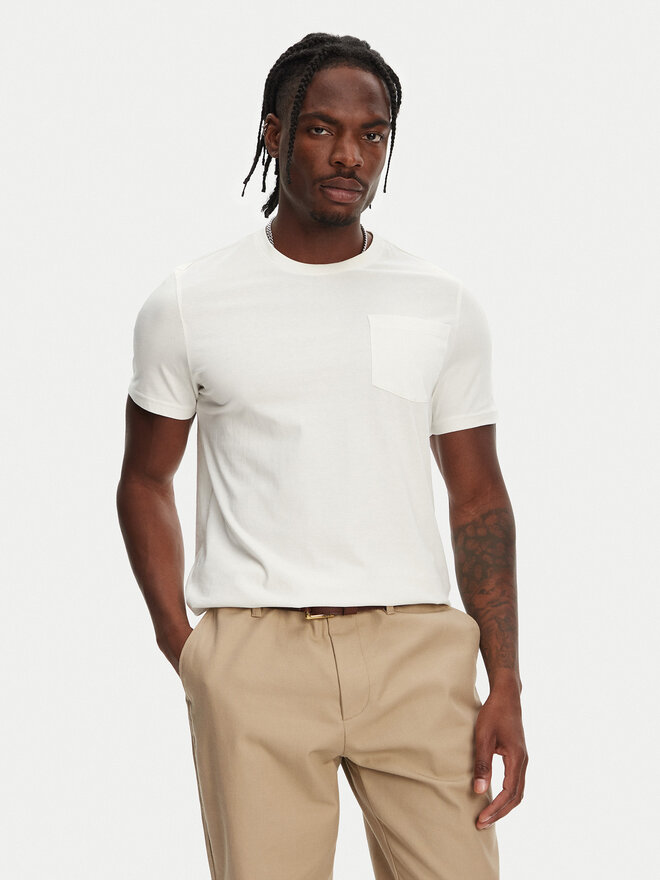 Robe di Kappa Robe di Kappa Camiseta Dorel 64131EW Écru Regular Fit