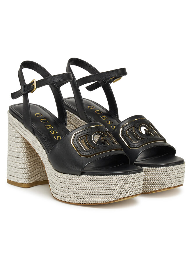 Guess Espadryle Guess FLJFML LEA03 Czarny