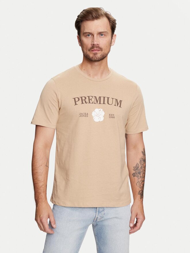 Jack&Jones Jack&Jones Marškinėliai Jprblaalfie 12259673 Ruda Regular Fit
