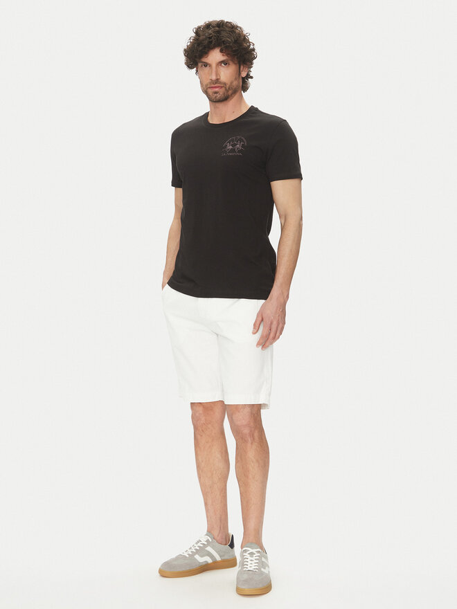 La Martina La Martina T-Shirt Vernie MAR009 JS206 Schwarz Regular Fit