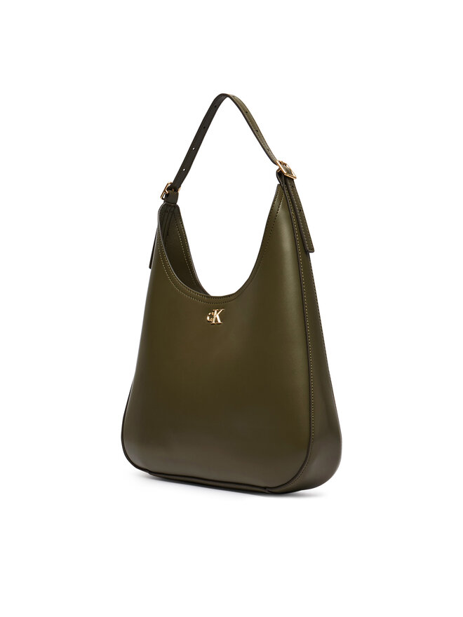 Calvin Klein Handtasche Calvin Klein Ck Medium Shoulder Bag LV04F3522G Dunkelgrün