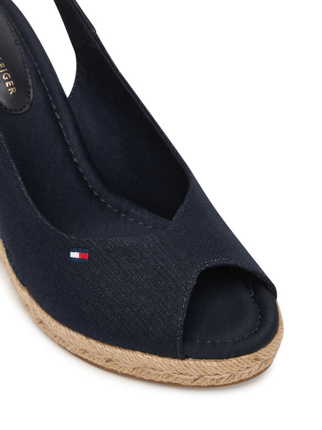 Tommy Hilfiger Espadrilles Tommy Hilfiger Flag High Wedge Espad Slingback FW0FW09343 Dunkelblau