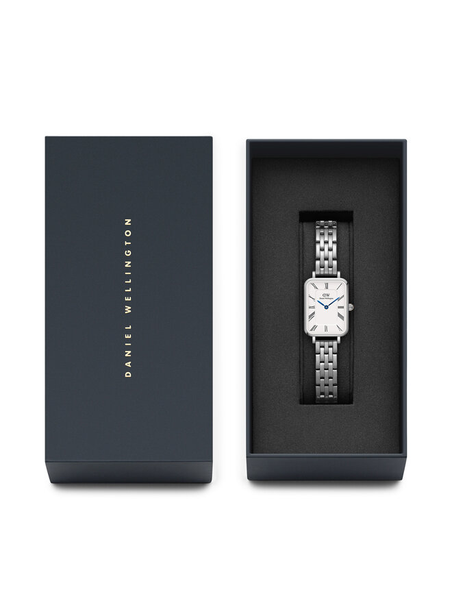 Daniel Wellington Zegarek Daniel Wellington Quadro Roman Numerals 5-Link DW00100691 Srebrny