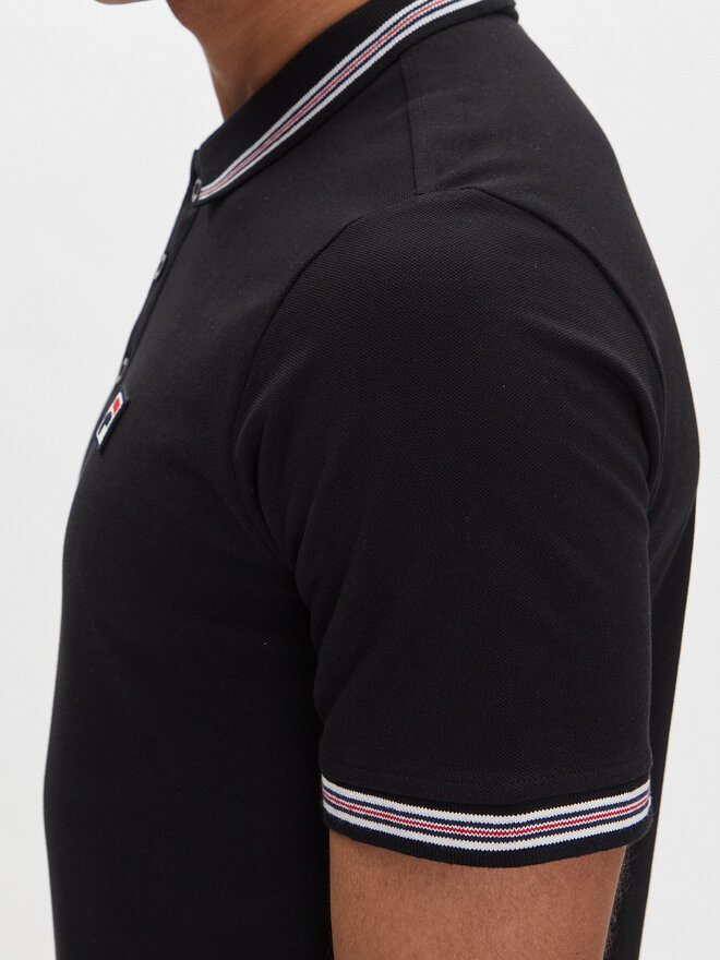 Fila Fila Polo marškinėliai Lubeek FAM0898 Juoda Regular Fit