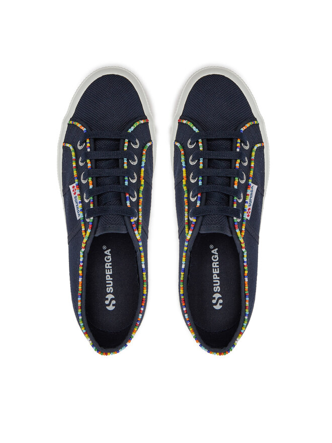 Superga Tenisky Superga Multicolor Beads 2750 S31352W Tmavomodrá