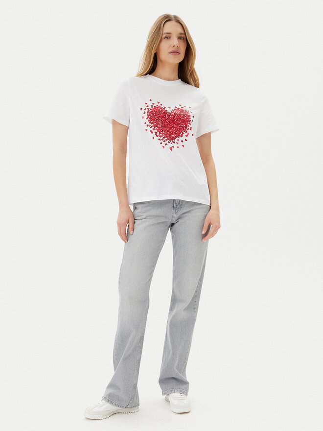 Pieces Pieces Футболка Maria 17155082 Білий Relaxed Fit