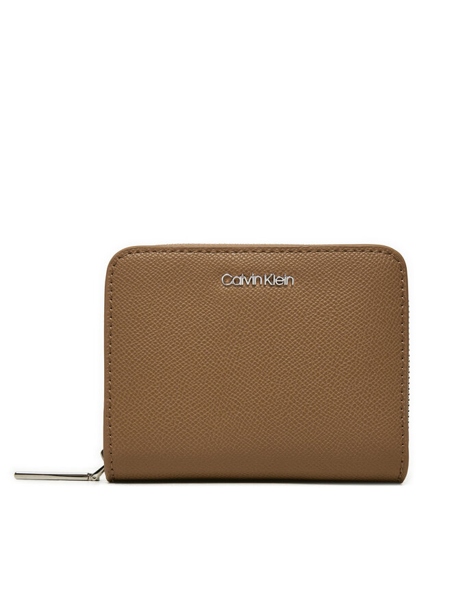 Calvin Klein Kis női pénztárca Calvin Klein Ck Must Md Zip Around_Caviar K60K612831 Bézs