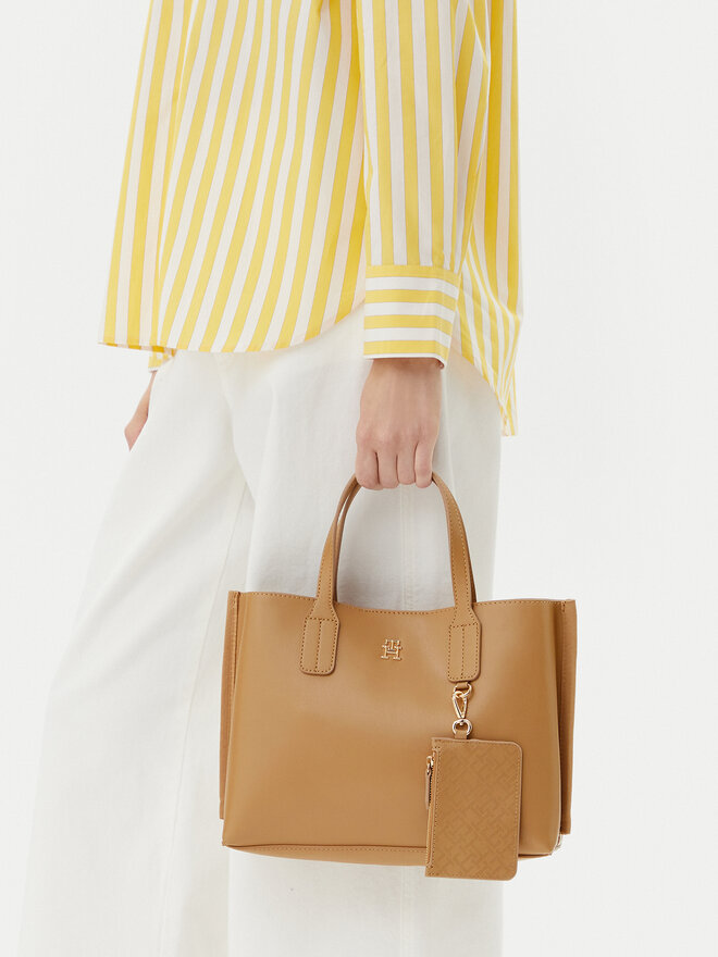 Tommy Hilfiger Сумка Tommy Hilfiger Th Distinct Mini Tote AW0AW17192 Коричневий
