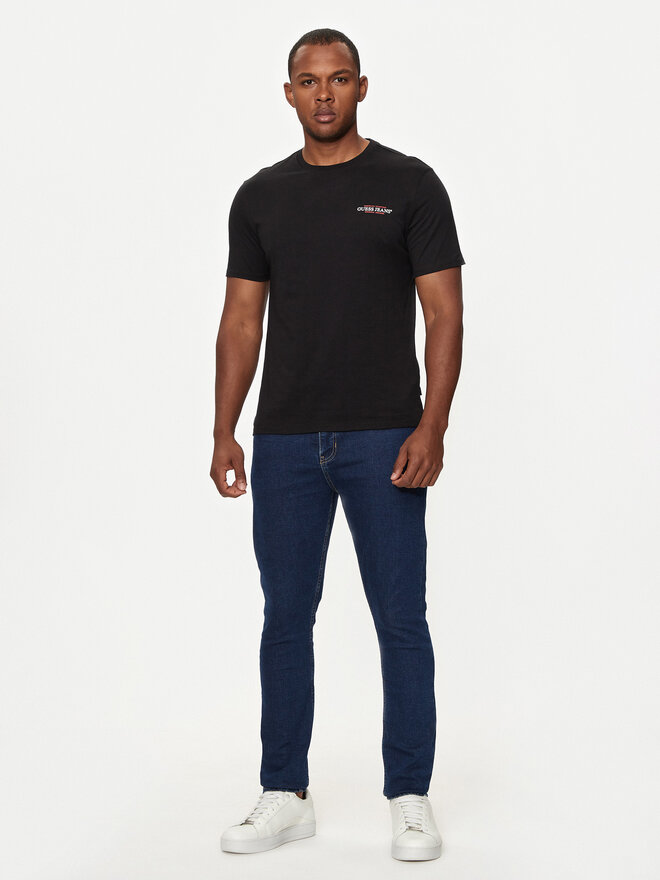 Guess Jeans Guess Jeans T-Shirt M4YI55 K8HM0 Μαύρο Slim Fit