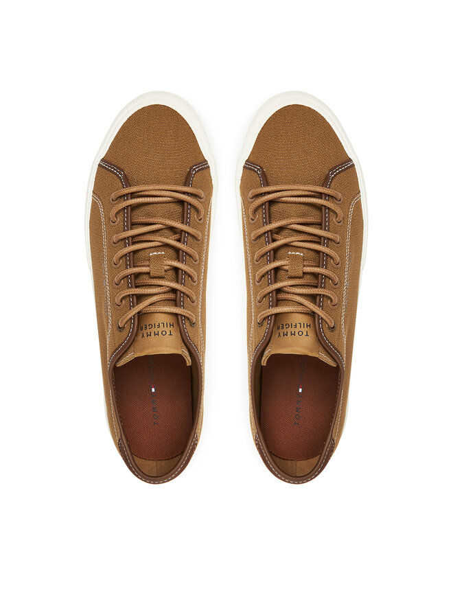 Tommy Hilfiger Tenis superge Tommy Hilfiger Hi Vulc Street Canvas FM0FM05515 Rjava