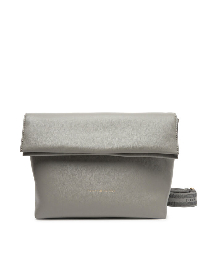Tommy Hilfiger Handtasche Tommy Hilfiger Th Logotape Med Crossover AW0AW17692 Grau